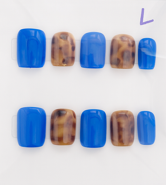 Blue Crush Babe Press on Nail Set